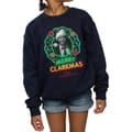 Miniatyrbilde 3 av 5: National Lampoon´s Christmas Vacation Girls Greyscale Clarkmas Sweatshirt