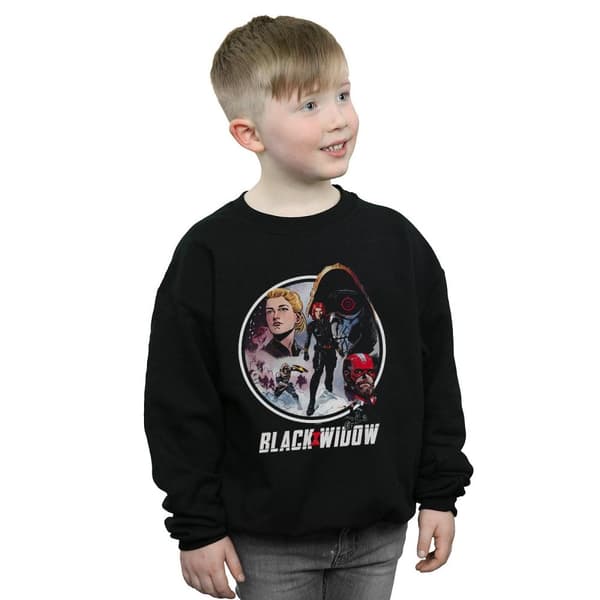 Marvel Pojkar Black Widow Movie Vintage Circle Sweatshirt