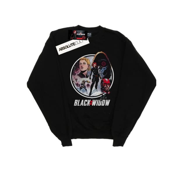 Marvel Pojkar Black Widow Movie Vintage Circle Sweatshirt