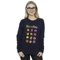 Miniatyrbilde 1 av 2: Rick And Morty Womens/Ladies Tie Dye Faces Sweatshirt