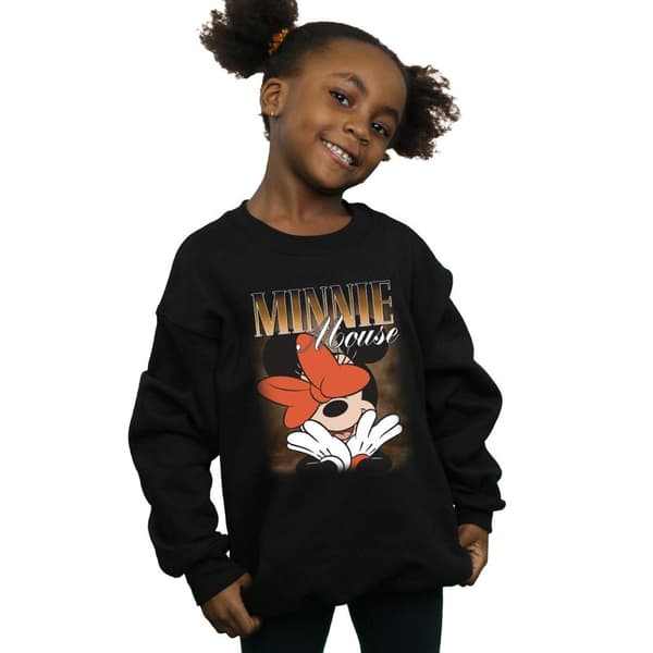 Disney Girls Minnie Mouse Bow Montage Sweatshirt