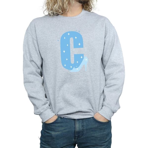 Disney Mens Alphabet C Is For Cinderella Sweatshirt