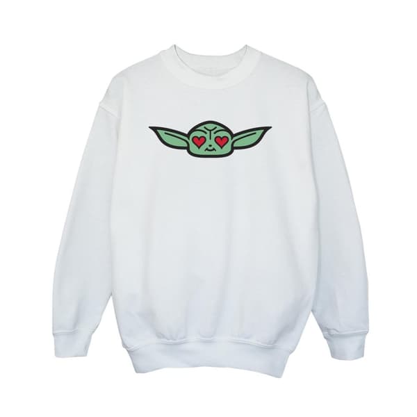 Star Wars Boys The Mandalorian Grogu Heart Eyes Sweatshirt