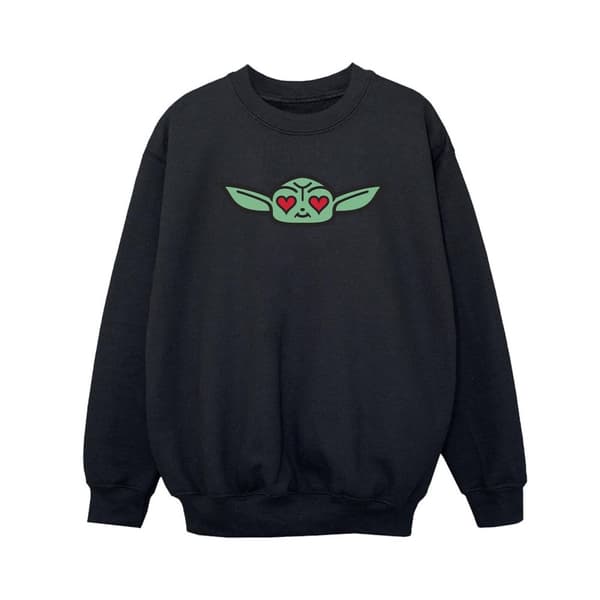 Star Wars Boys The Mandalorian Grogu Heart Eyes Sweatshirt