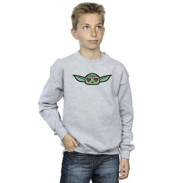 Star Wars Boys The Mandalorian Grogu Heart Eyes Sweatshirt