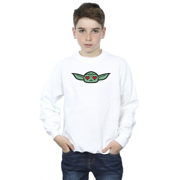 Star Wars Boys The Mandalorian Grogu Heart Eyes Sweatshirt