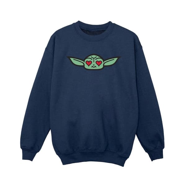 Star Wars Boys The Mandalorian Grogu Heart Eyes Sweatshirt