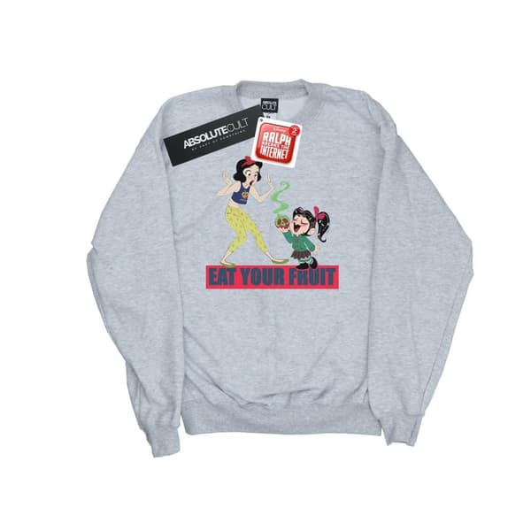 Disney Mens Wreck It Ralph Eat Your Fruit Sweatshirt Sports Grey S