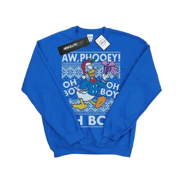 Disney Girls Donald Duck Christmas Fair Isle Sweatshirt