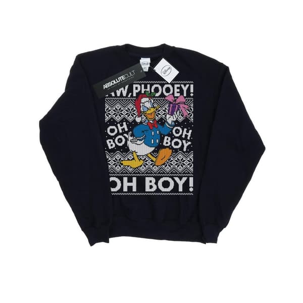 Disney Girls Donald Duck Christmas Fair Isle Sweatshirt