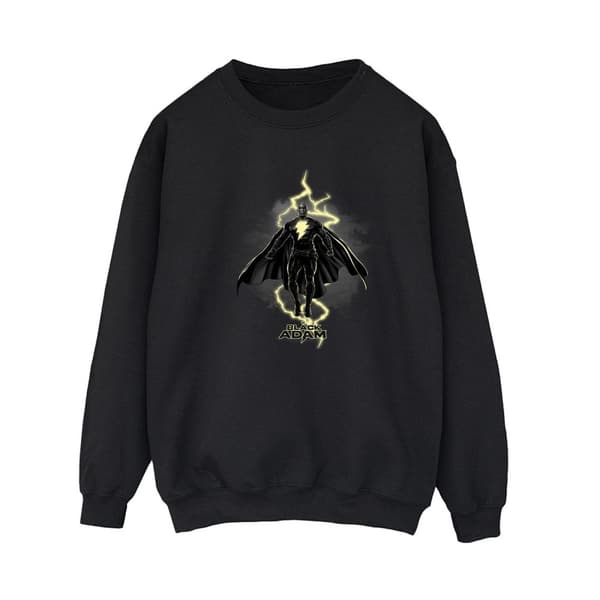 DC Comics Womens/Ladies Black Adam Hovering Bolt Sweatshirt