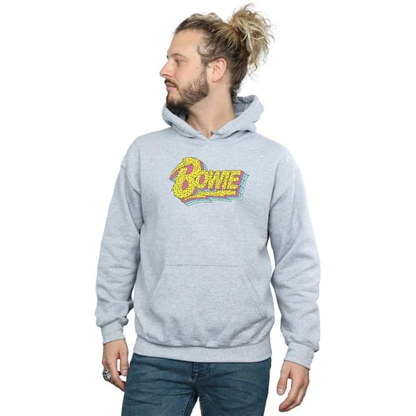 David Bowie Mens Moonlight 90s Logo Hoodie
