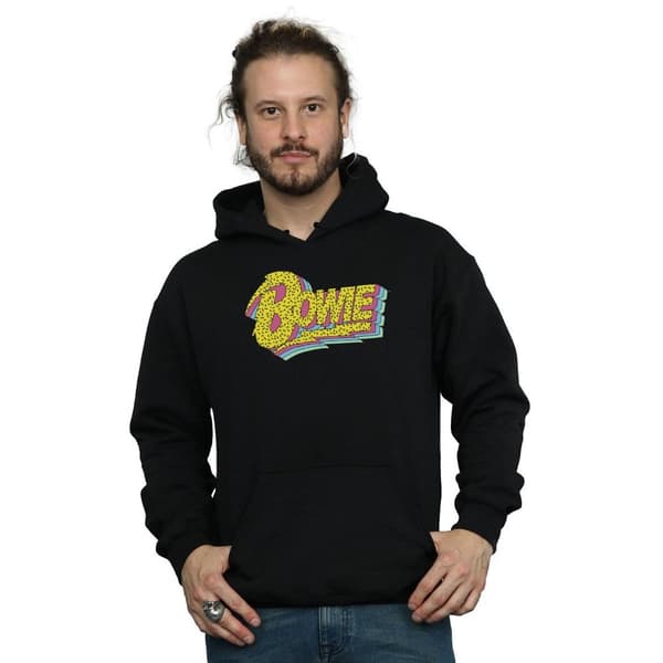 David Bowie Mens Moonlight 90s Logo Hoodie