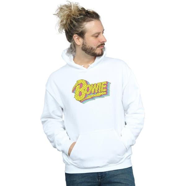 David Bowie Mens Moonlight 90s Logo Hoodie