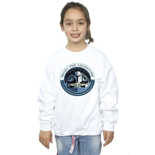 Star Wars Girls The Mandalorian Grogu Ready For Adventure Sweatshirt