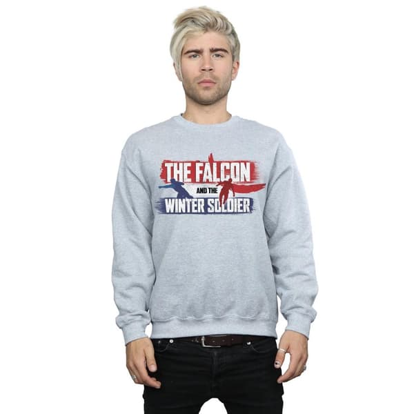 Marvel Mens The Falcon And The Winter Soldier Action Logo Sweatshirt