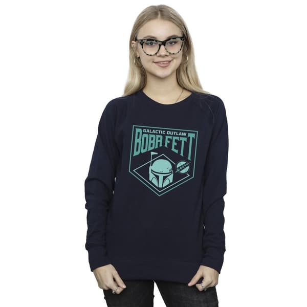 Star Wars Dam/Tjej The Book Of Boba Fett Galactic Helm Chest Sweatshirt