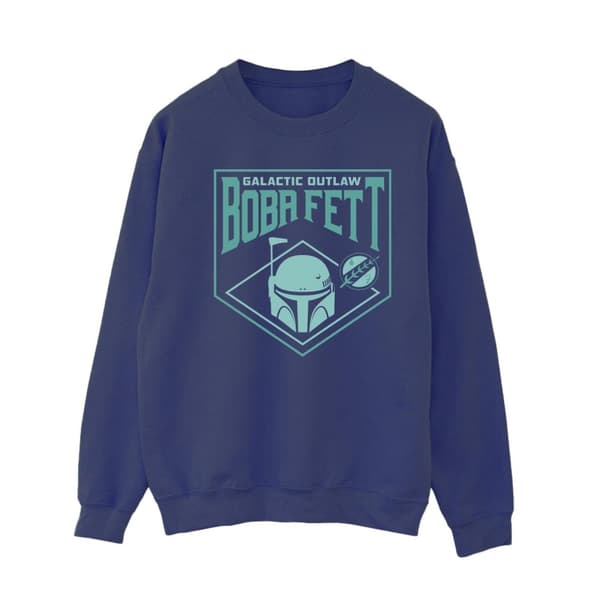 Star Wars Dam/Tjej The Book Of Boba Fett Galactic Helm Chest Sweatshirt