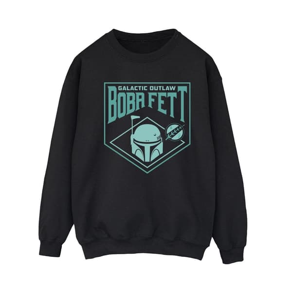 Star Wars Dam/Tjej The Book Of Boba Fett Galactic Helm Chest Sweatshirt