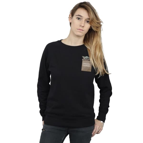 Star Wars Womens/Ladies The Mandalorian Precious Cargo Faux Pocket Sweatshirt