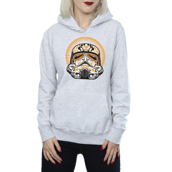 Star Wars Kvinnor/Ladies Stormtrooper Dia De Los Muertos Hoodie