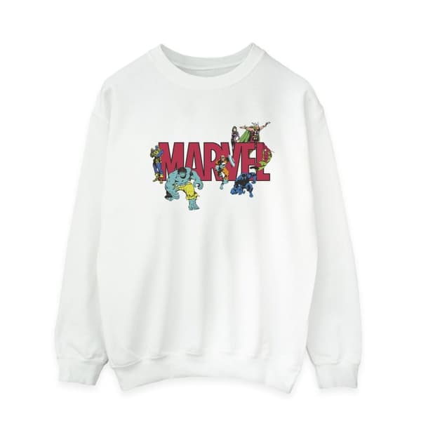 Marvel Sweatshirt med seriefigurer för herrar