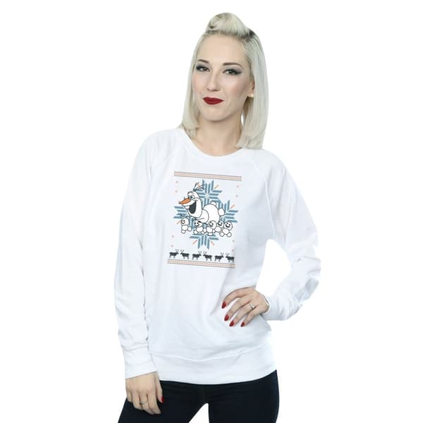 Disney Dam/Tjej Frozen Christmas Olaf And Snowmen Sweatshirt