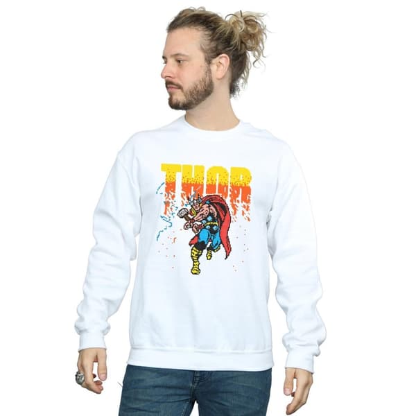 Marvel Mens Thor Pixelated Sweatshirt