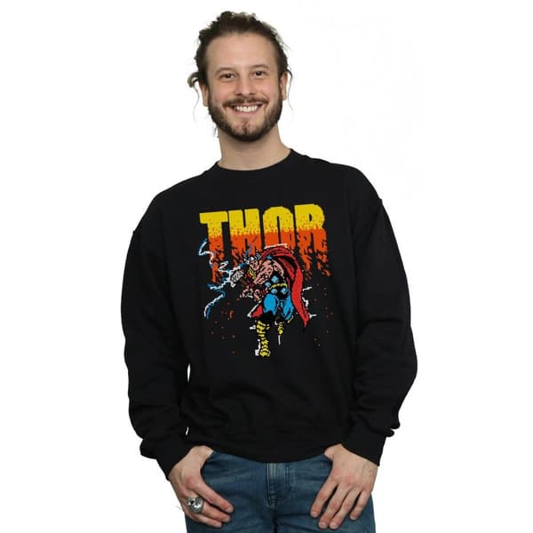 Marvel Mens Thor Pixelated Sweatshirt