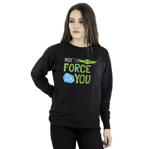 Star Wars Womens/Ladies The Mandalorian May The Force Be With You Sweatshirt