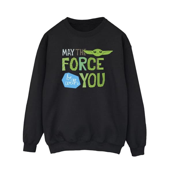Star Wars Womens/Ladies The Mandalorian May The Force Be With You Sweatshirt