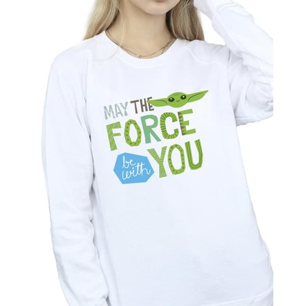 Star Wars Womens/Ladies The Mandalorian May The Force Be With You Sweatshirt
