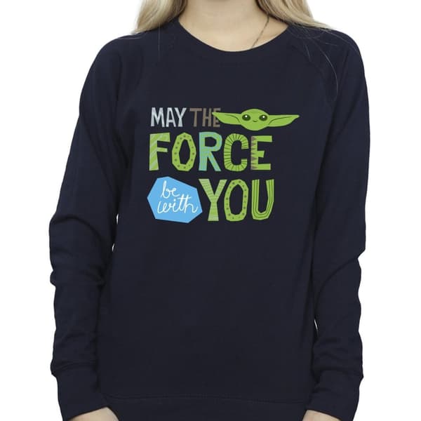 Star Wars Womens/Ladies The Mandalorian May The Force Be With You Sweatshirt