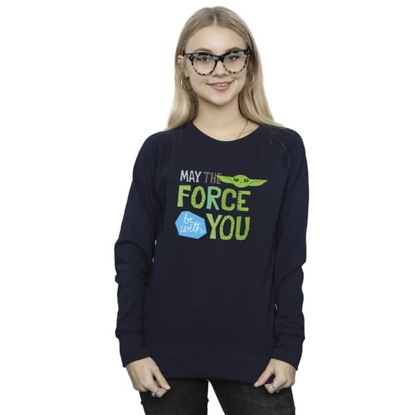 Star Wars Womens/Ladies The Mandalorian May The Force Be With You Sweatshirt