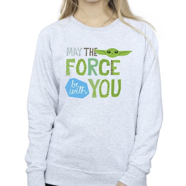 Star Wars Womens/Ladies The Mandalorian May The Force Be With You Sweatshirt