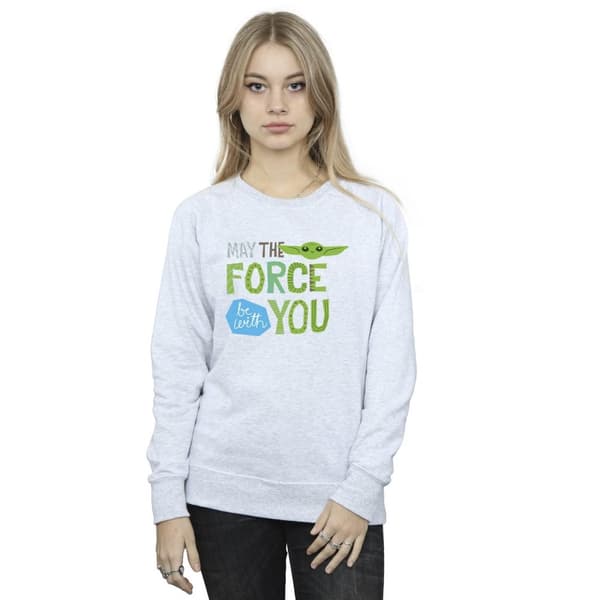 Star Wars Womens/Ladies The Mandalorian May The Force Be With You Sweatshirt