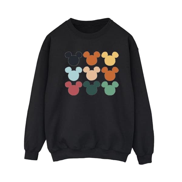 Disney Womens/Ladies Mickey Mouse Heads Square Sweatshirt