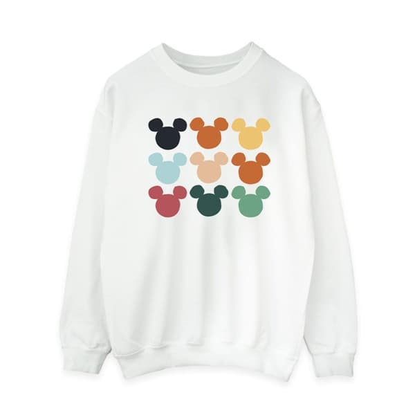 Disney Womens/Ladies Mickey Mouse Heads Square Sweatshirt