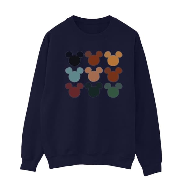 Disney Womens/Ladies Mickey Mouse Heads Square Sweatshirt