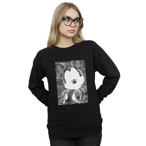 Disney Dam/Tjej Musse Pigg Linjer Sweatshirt