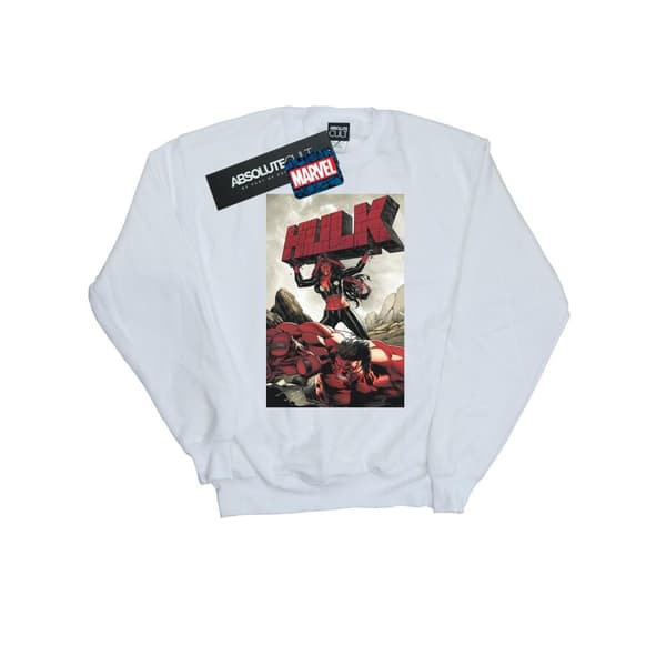 Marvel Boys Red Hulk Cover Sweatshirt