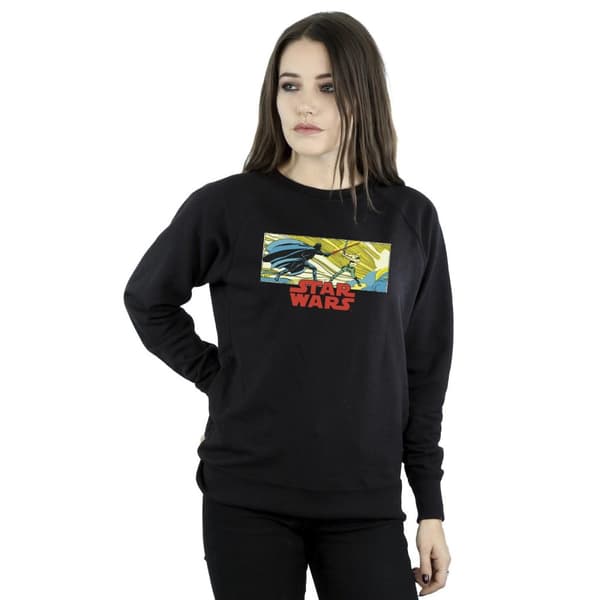Star Wars Womens/Ladies Comic Strip Luke And Vader Sweatshirt