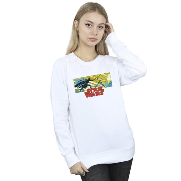 Star Wars Womens/Ladies Comic Strip Luke And Vader Sweatshirt