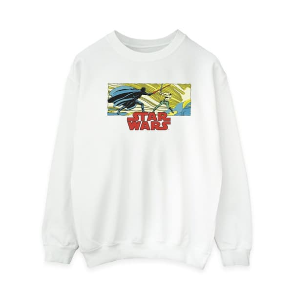 Star Wars Womens/Ladies Comic Strip Luke And Vader Sweatshirt