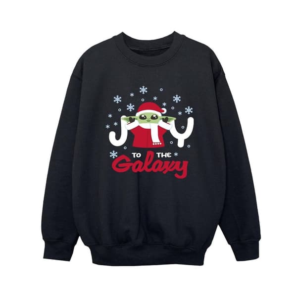 Star Wars Pojkar Mandalorian Joy To The Galaxy Sweatshirt Black 7-8 Years