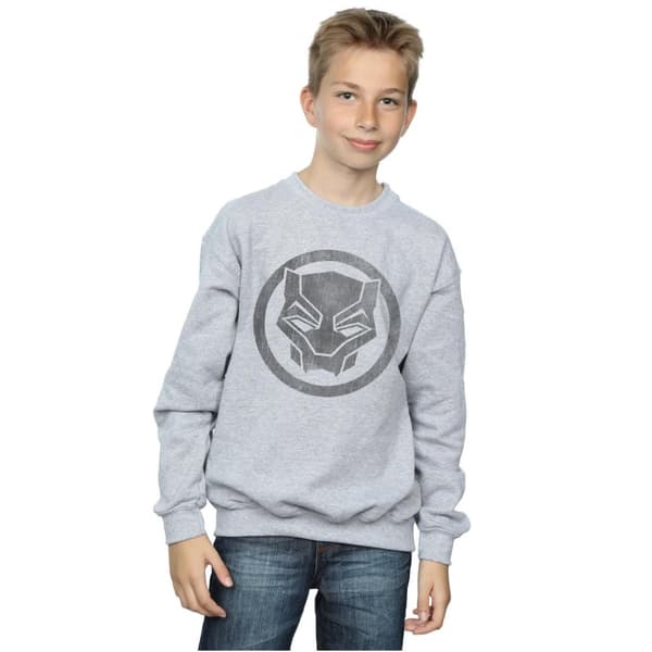 Marvel Boys Black Panther Distressed Icon Sweatshirt