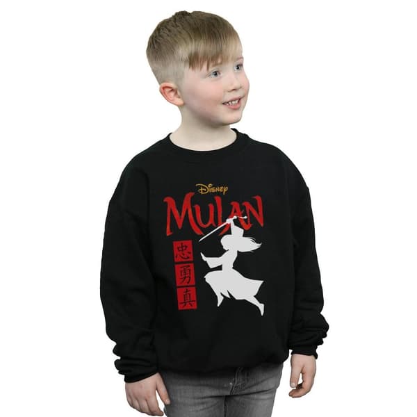 Disney Pojkar Mulan Movie Warrior Silhouette Sweatshirt