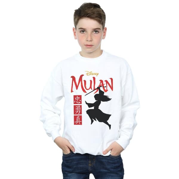 Disney Pojkar Mulan Movie Warrior Silhouette Sweatshirt
