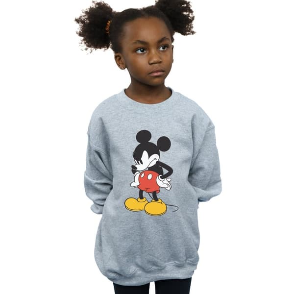 Disney Girls Mickey Mouse Angry Look Down Sweatshirt