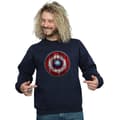 Miniatyrbillede 2 af 3: Marvel Mens Captain America Wooden Shield Sweatshirt